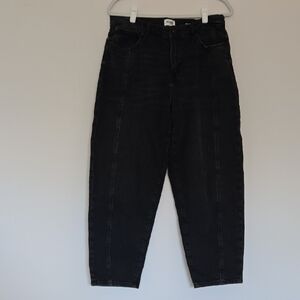 Kensie The Jessica High Rise Cropped Barrel Jeans Dark Wash Size 10/30